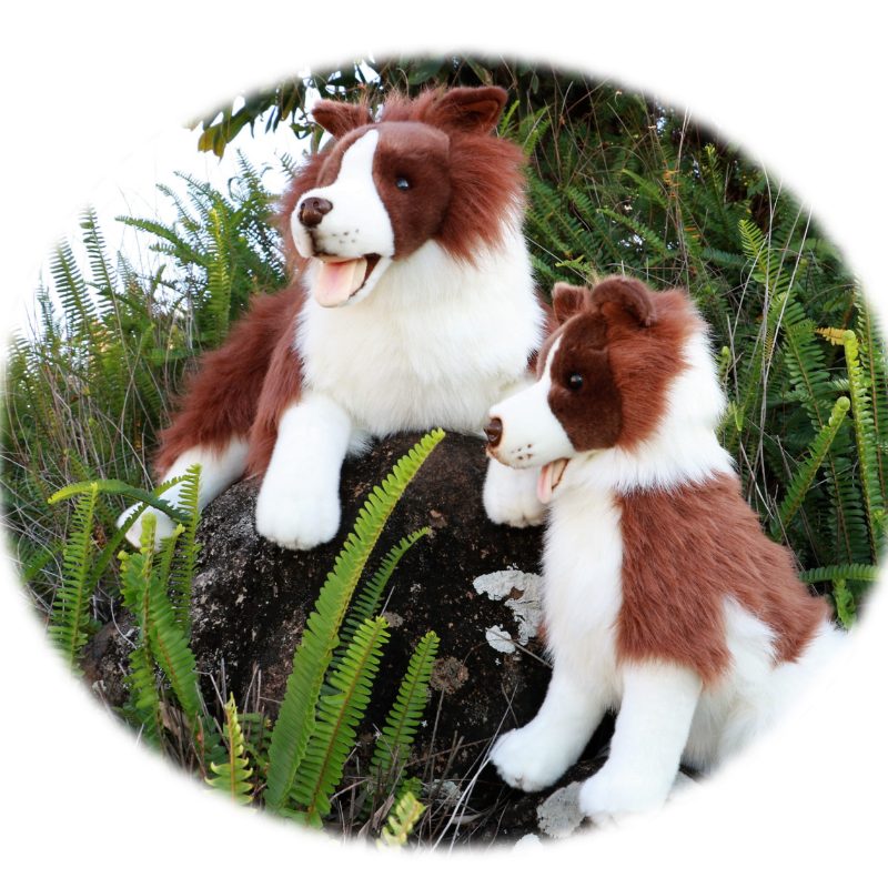 Bocchetta Toys Fudge (Border Collie - 62cm lying, chocolate)