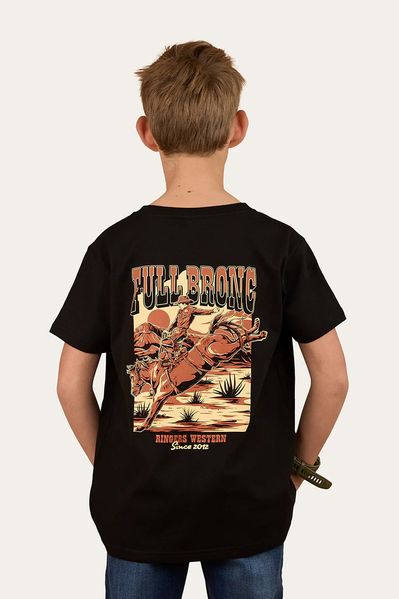 Ringers Western Full Bronc Boys Classic Fit T-Shirt - Black