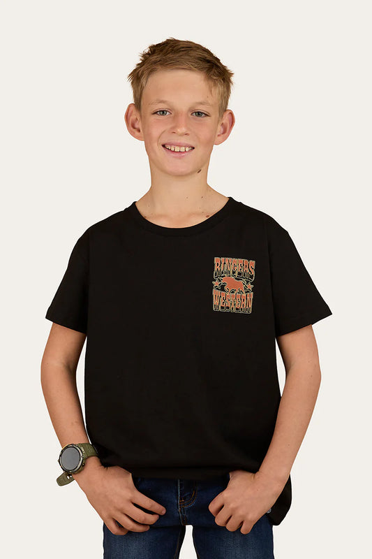 Ringers Western Full Bronc Boys Classic Fit T-Shirt - Black