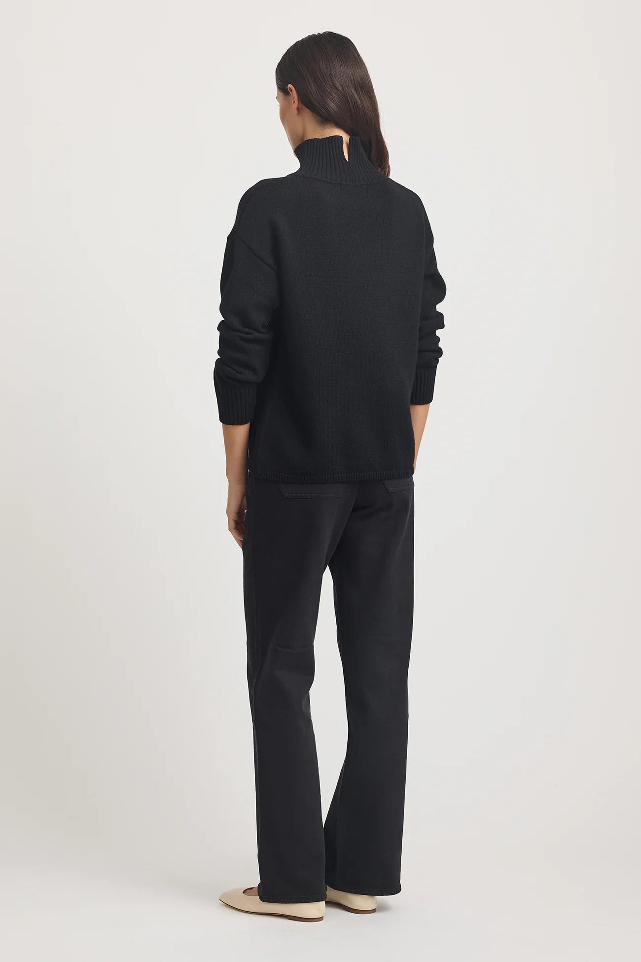 Toorallie Women's Funnel Neck Jumper - Black