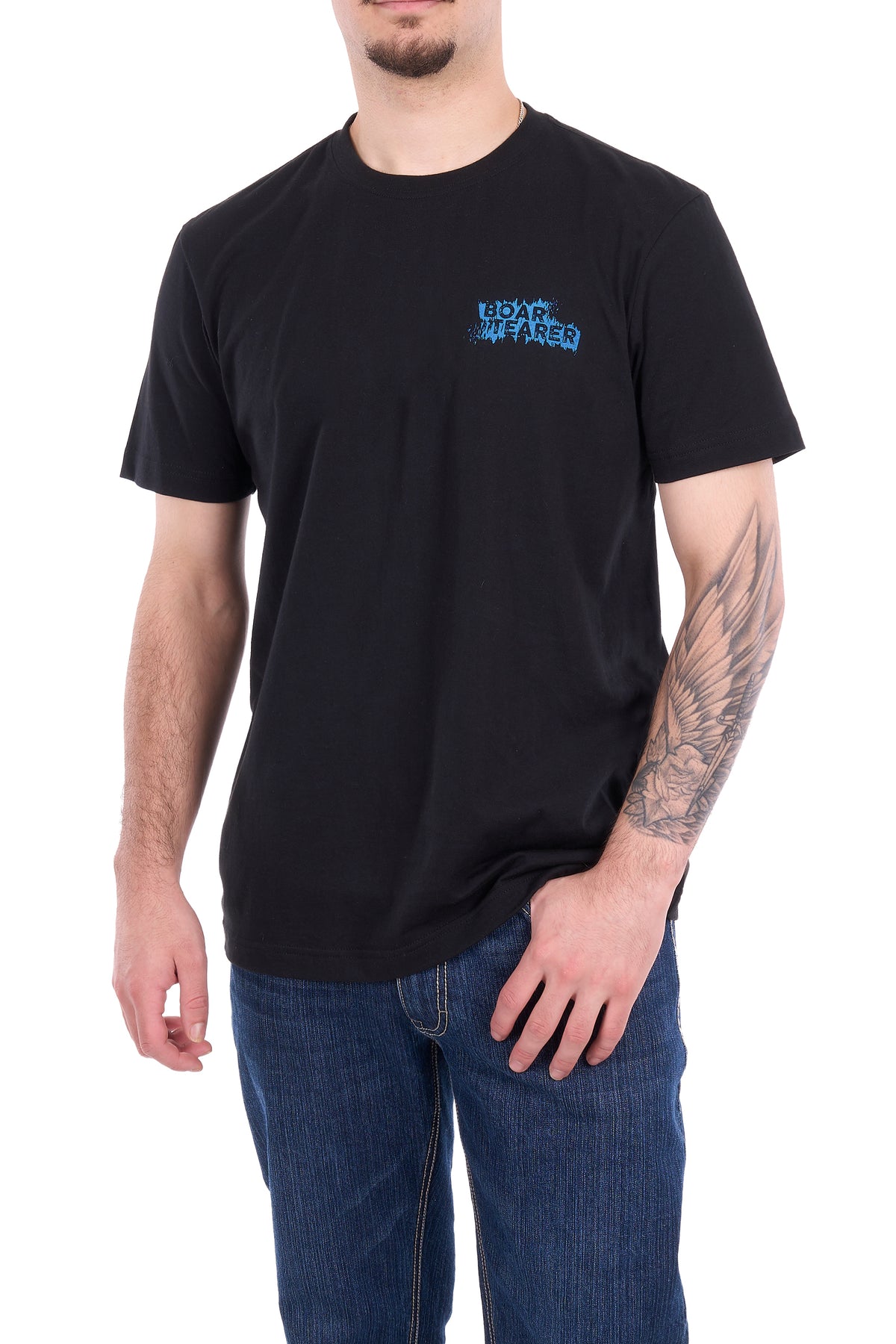 Boar Tearer Men's Terry Short Sleeve Tee - Black
