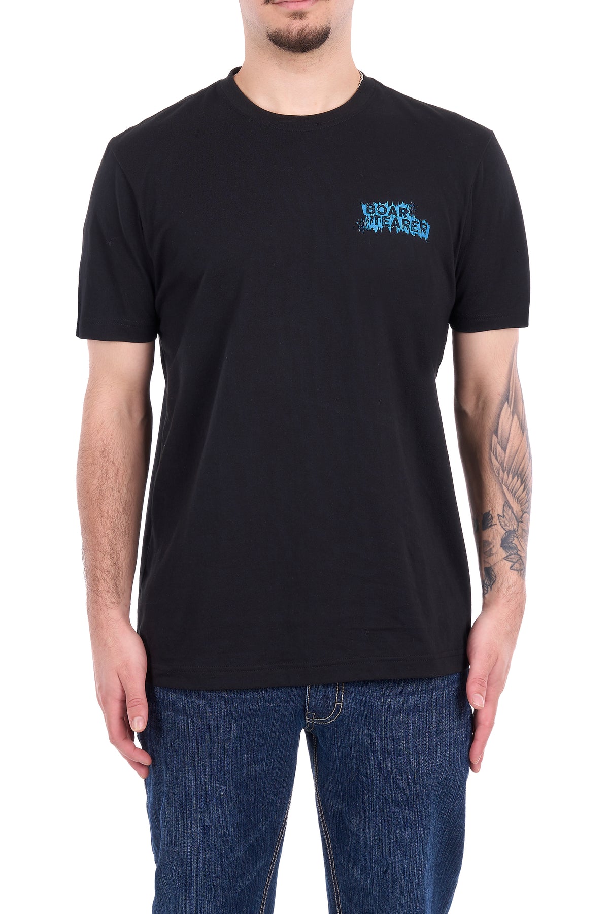 Boar Tearer Men's Terry Short Sleeve Tee - Black