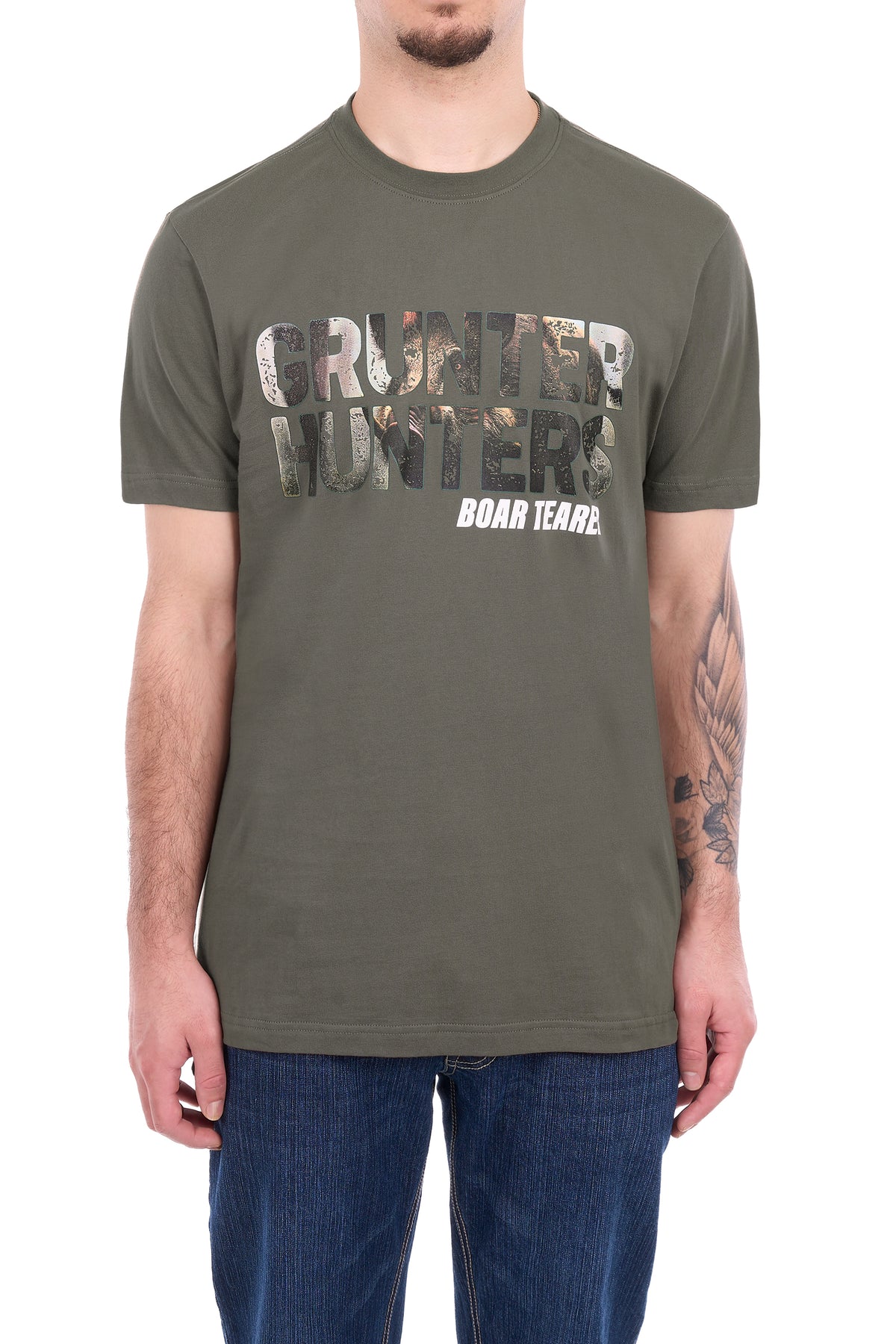 Boar Tearer Men's Andy Short Sleeve Tee - Military