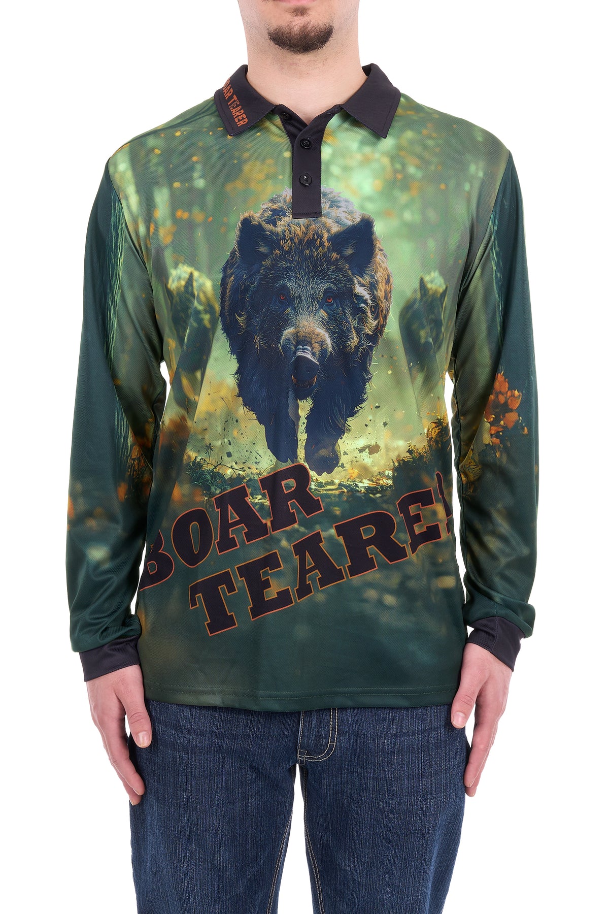 Boar Tearer Men's Gareth Long Sleeve Shirt - Multi