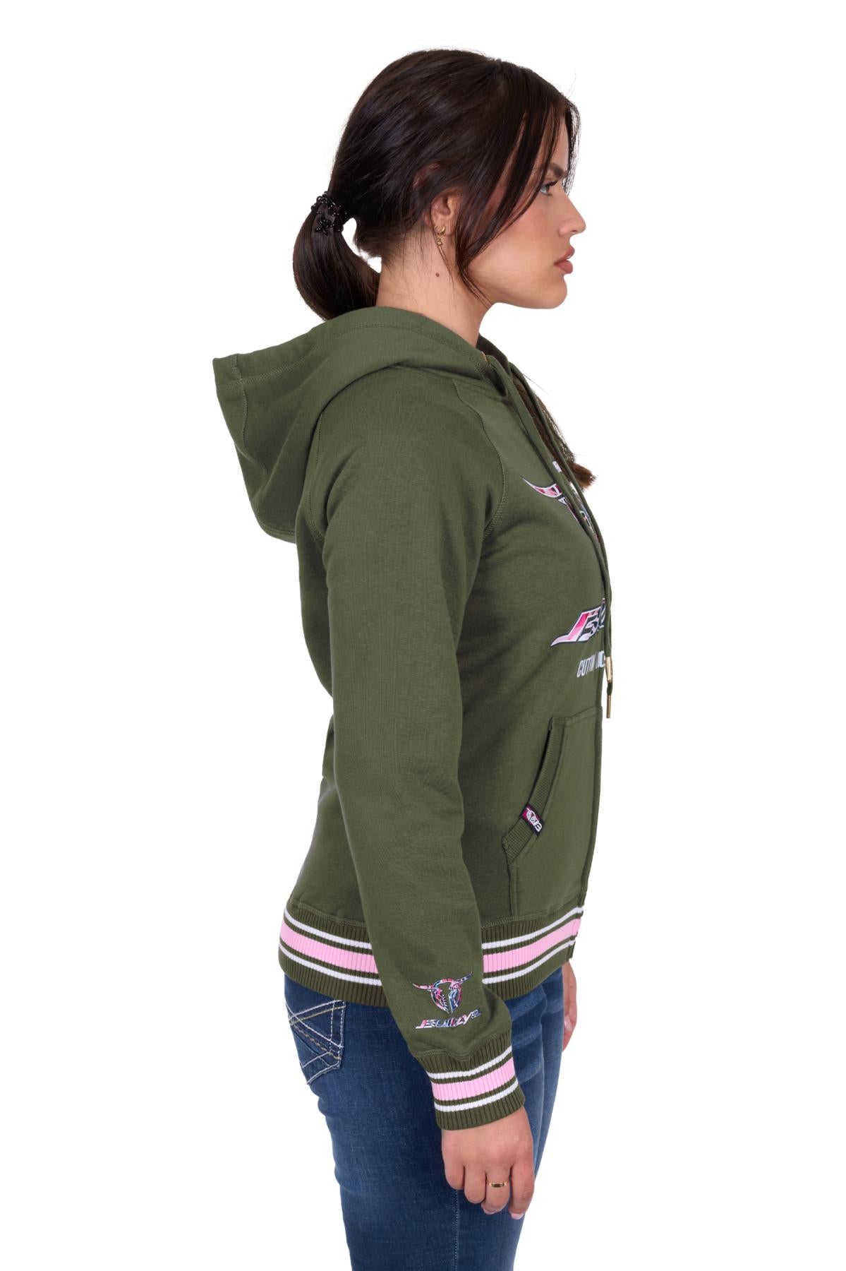 Bullzye Women's Brooks Zip Through Hoodie - Green
