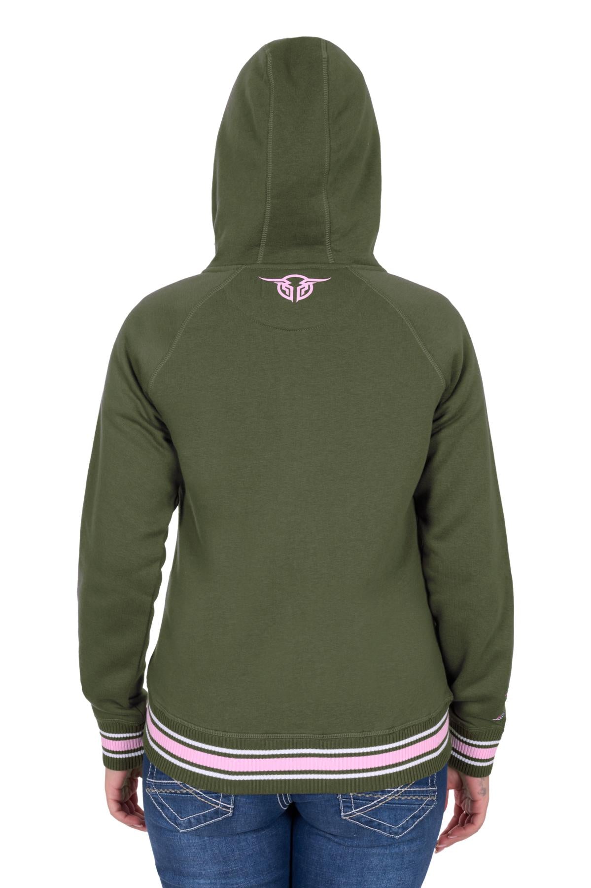 Bullzye Women's Brooks Zip Through Hoodie - Green