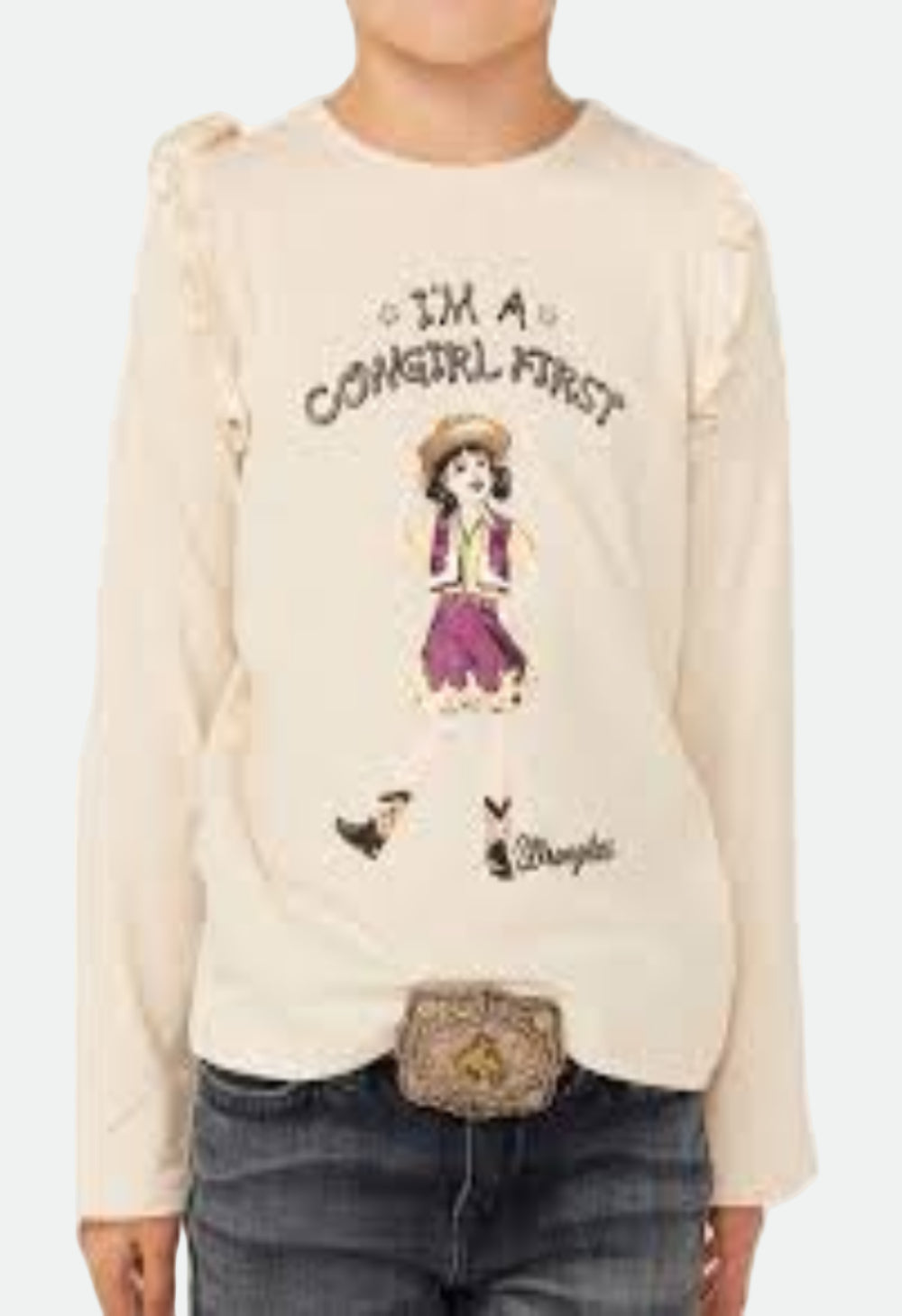 WRANGLER USA GIRLS L/S KNIT TOP - FINAL SALE, NO RETURN OR EXCHANGE