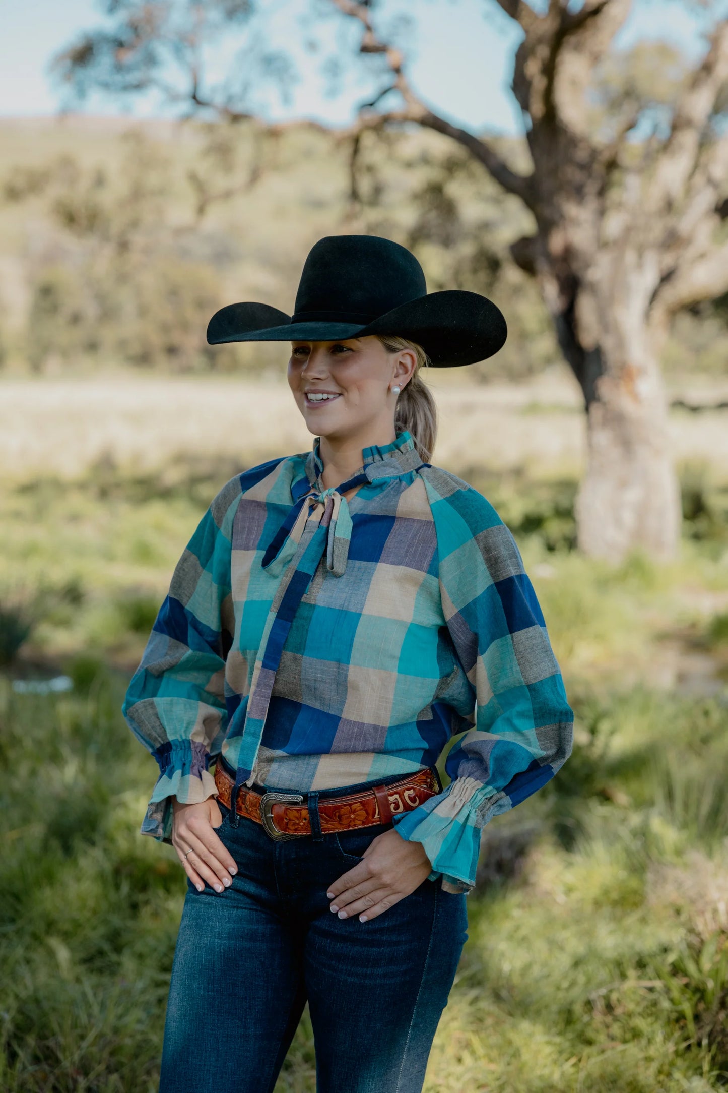 Black Colt Women's Gabby - Blue Check