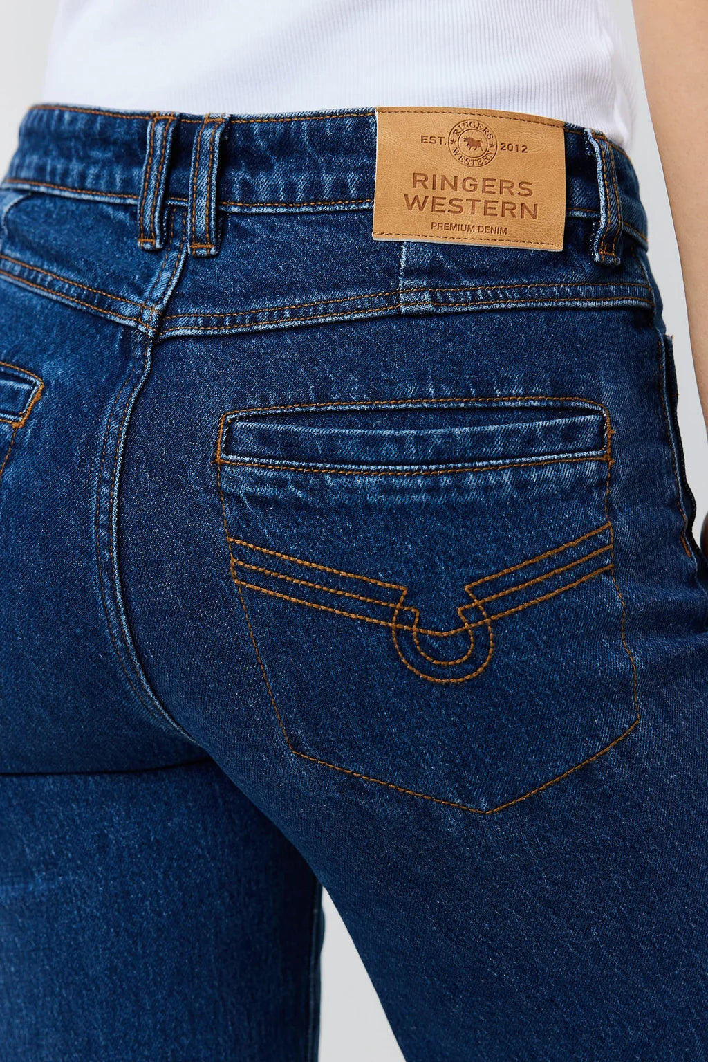 Ringers Western Gabby Women’s High Rise Wide Leg Sailor Jeans - Classic Blue