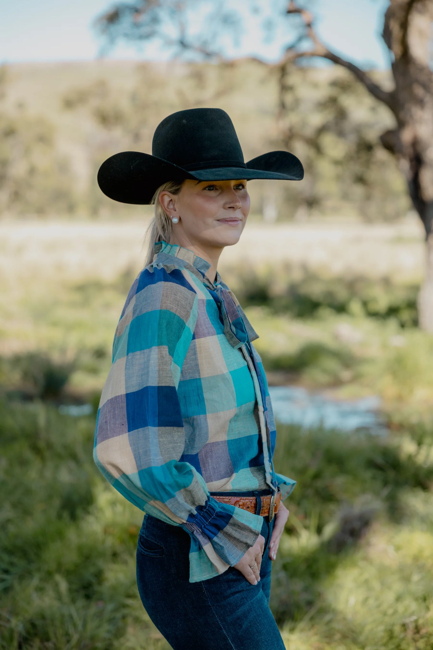 Black Colt Women's Gabby - Blue Check