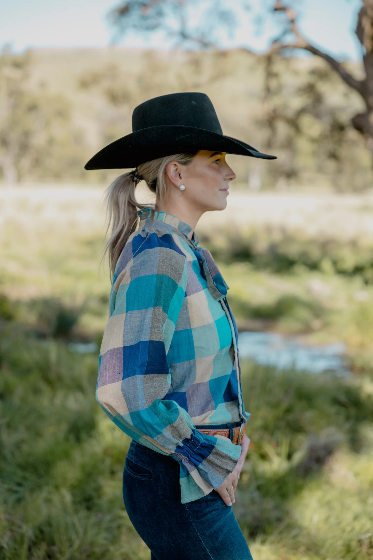 Black Colt Women's Gabby - Blue Check