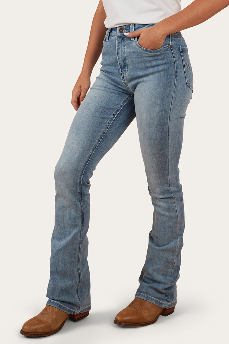 Ringers Western Women's Penny Womens High-Rise Bootleg Jeans - Light Blue