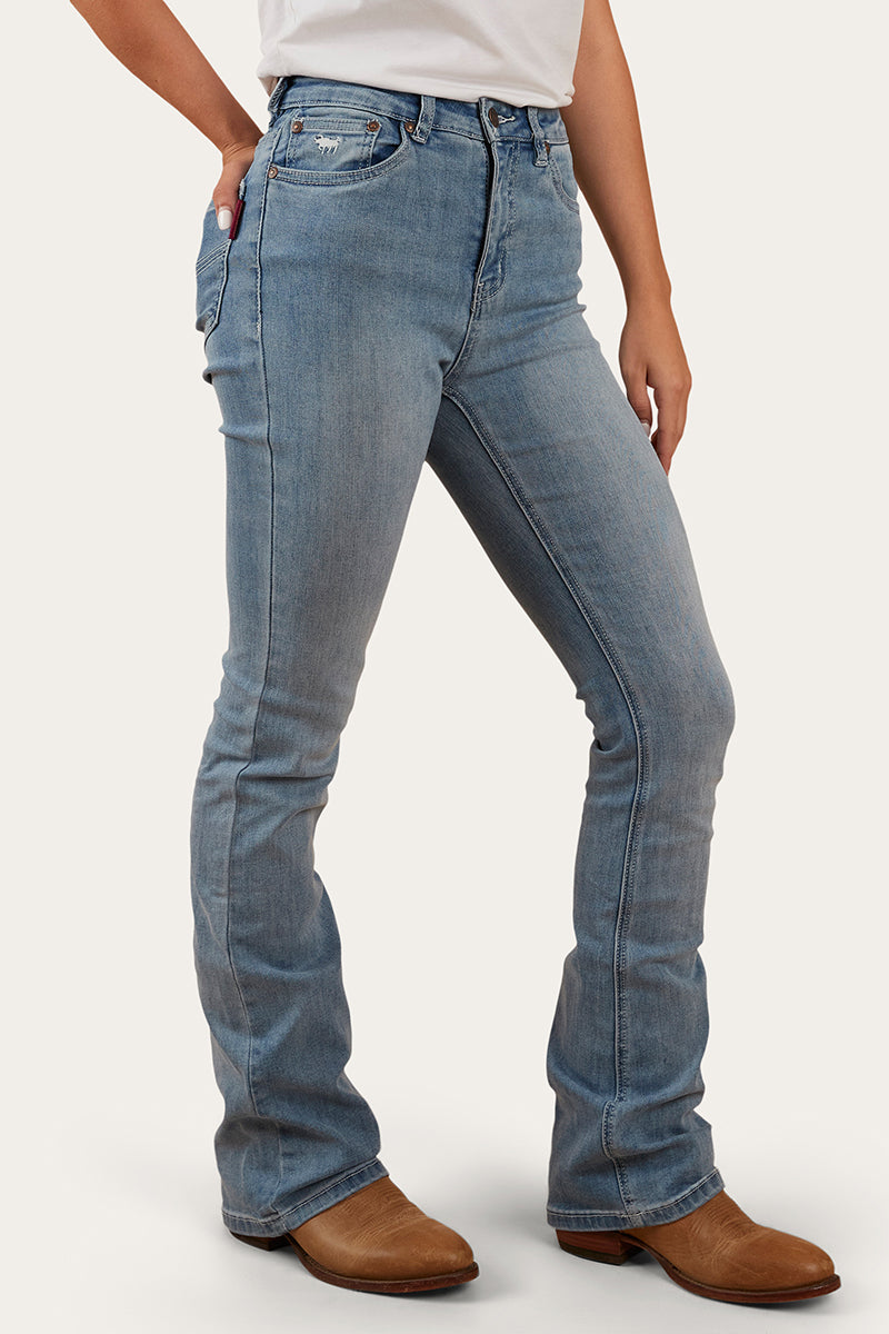 Ringers Western Women's Penny Womens High-Rise Bootleg Jeans - Light Blue