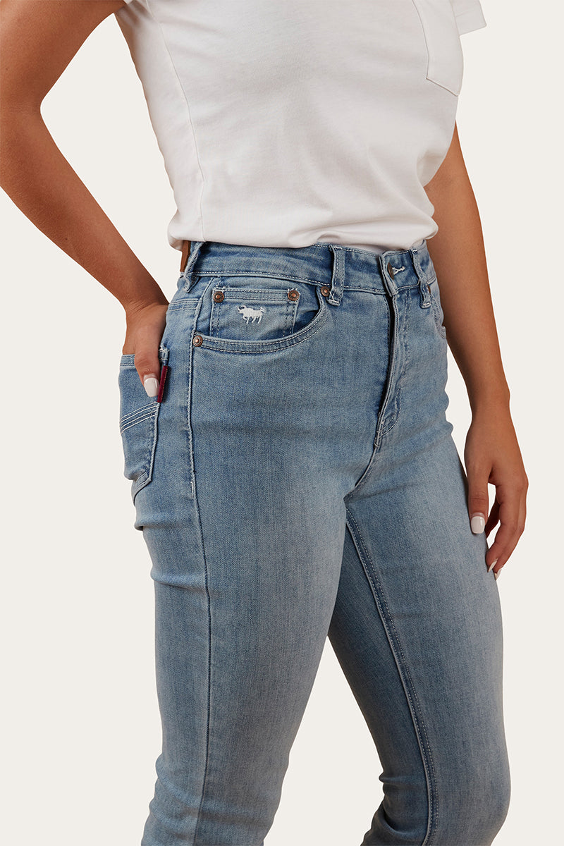 Ringers Western Women's Penny Womens High-Rise Bootleg Jeans - Light Blue