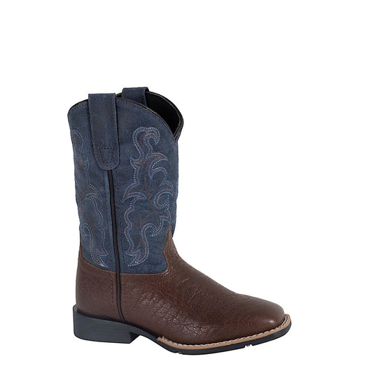 Roper Big Kid's Gabriel Chocolate Leather/Waxy Blue Suede
