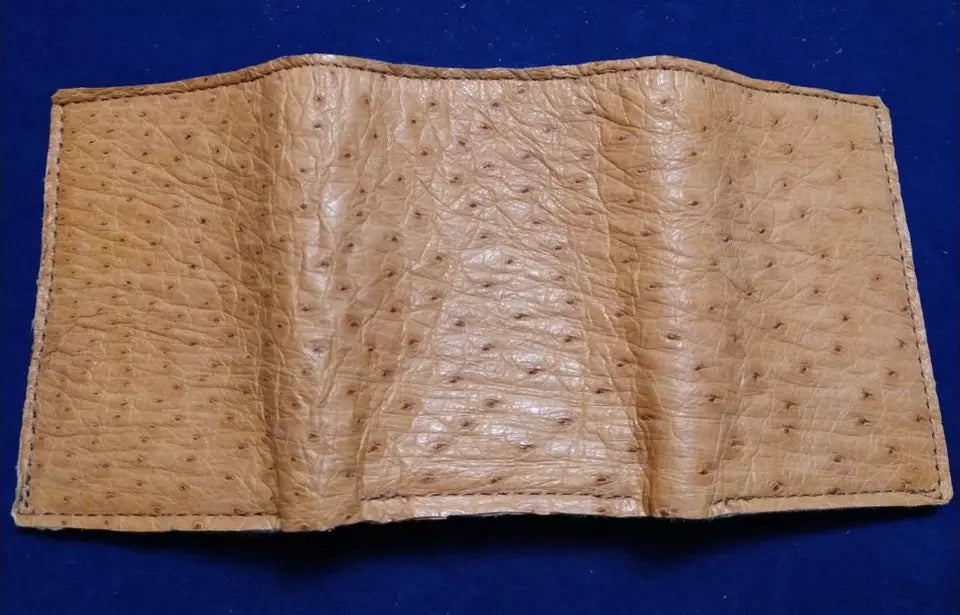 Stetson Antique/Cognac Ostrich Trifold Wallet