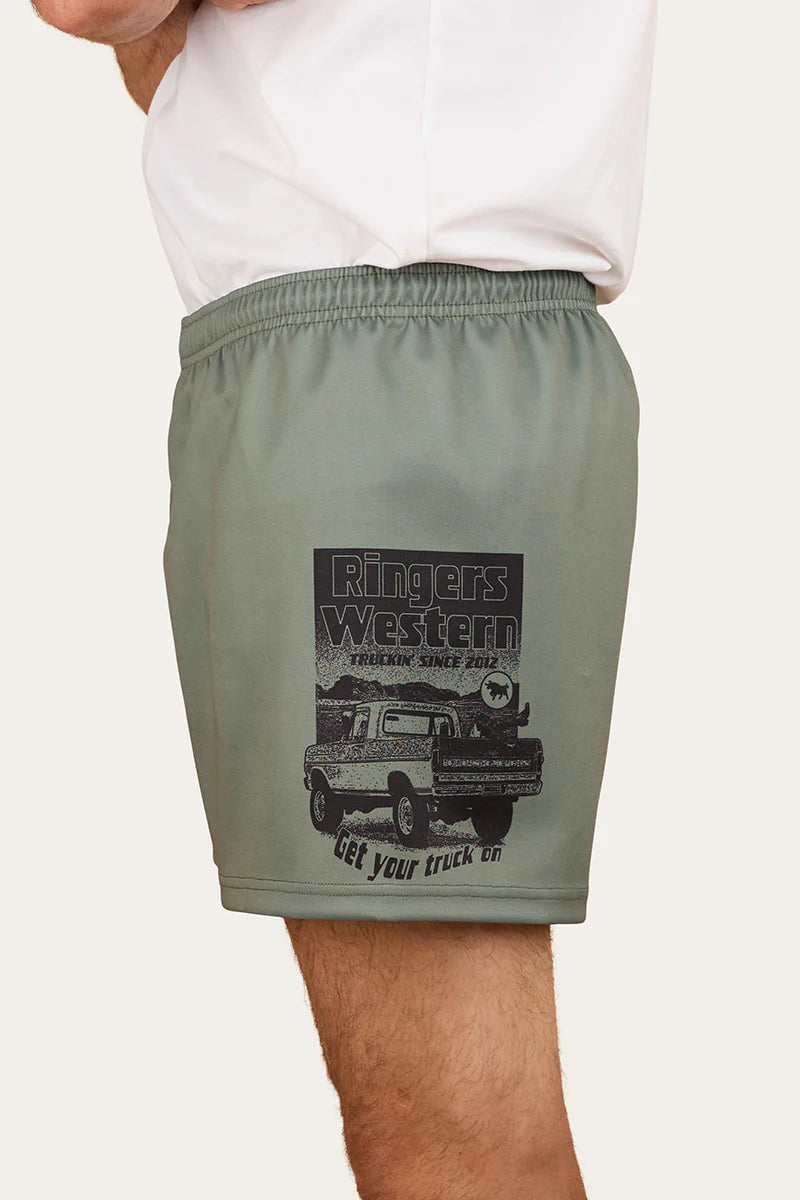 Ringers Western Get Your Truck On Footy Short - Military Green