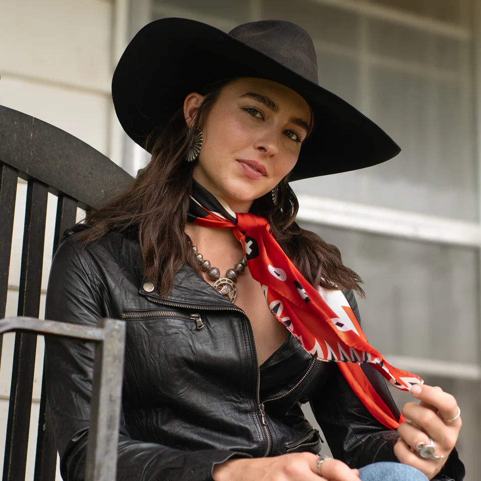 Fringe Scarves Girl With The Wide Brimmed Hat