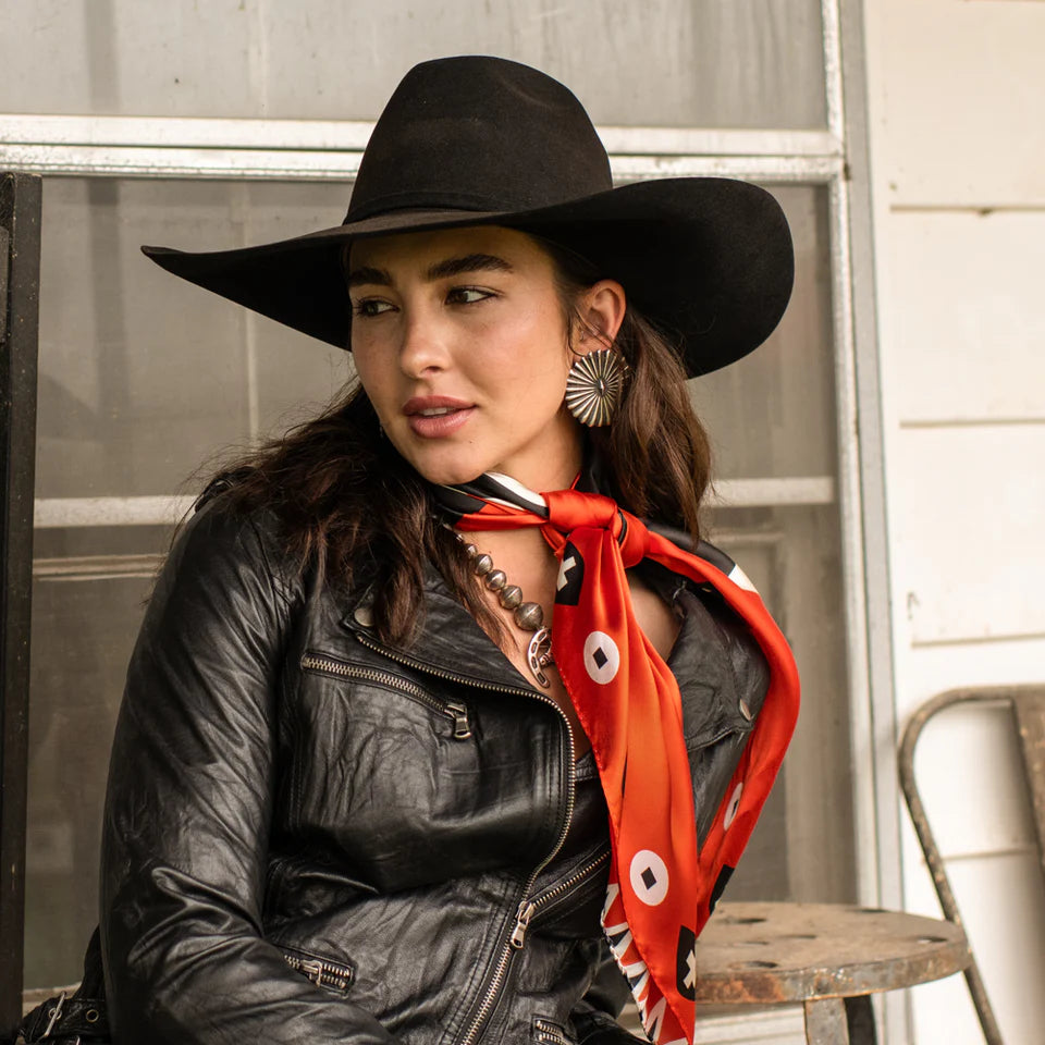 Fringe Scarves Girl With The Wide Brimmed Hat