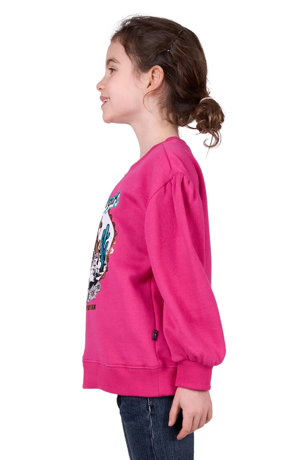 Pure Western Girl’s Rachel Crew - Pink