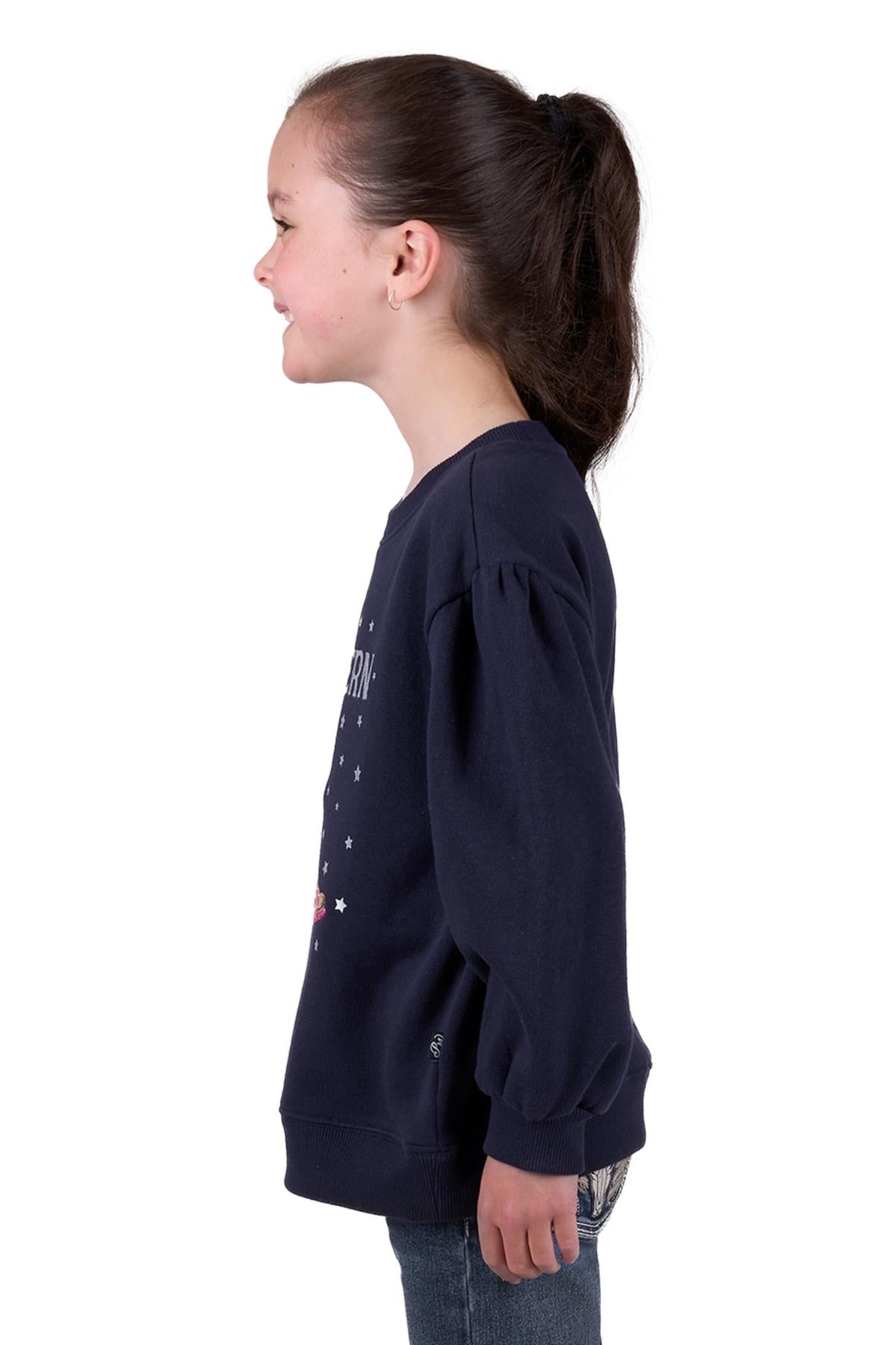 Pure Western Girl’s Sienna Crew - Navy