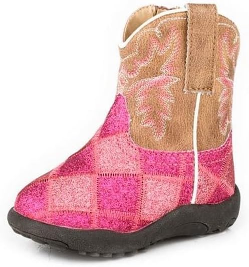 Roper Infant Cowbaby Glitter Blocks Pink/Tan