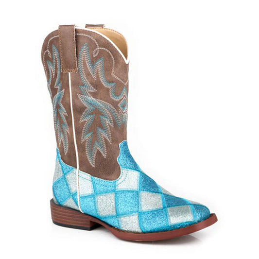 Roper Kid's Cowbaby Glitter Blocks Blue/Brown
