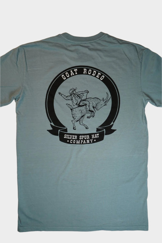 Silver Spur Goat Rodeo Tee (Faded Blue)