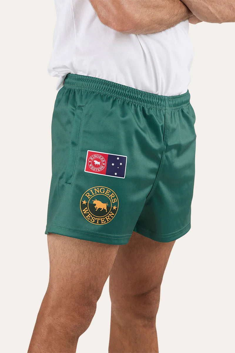 Ringers Western Men's Good Bloke Footy Shorts - Pine