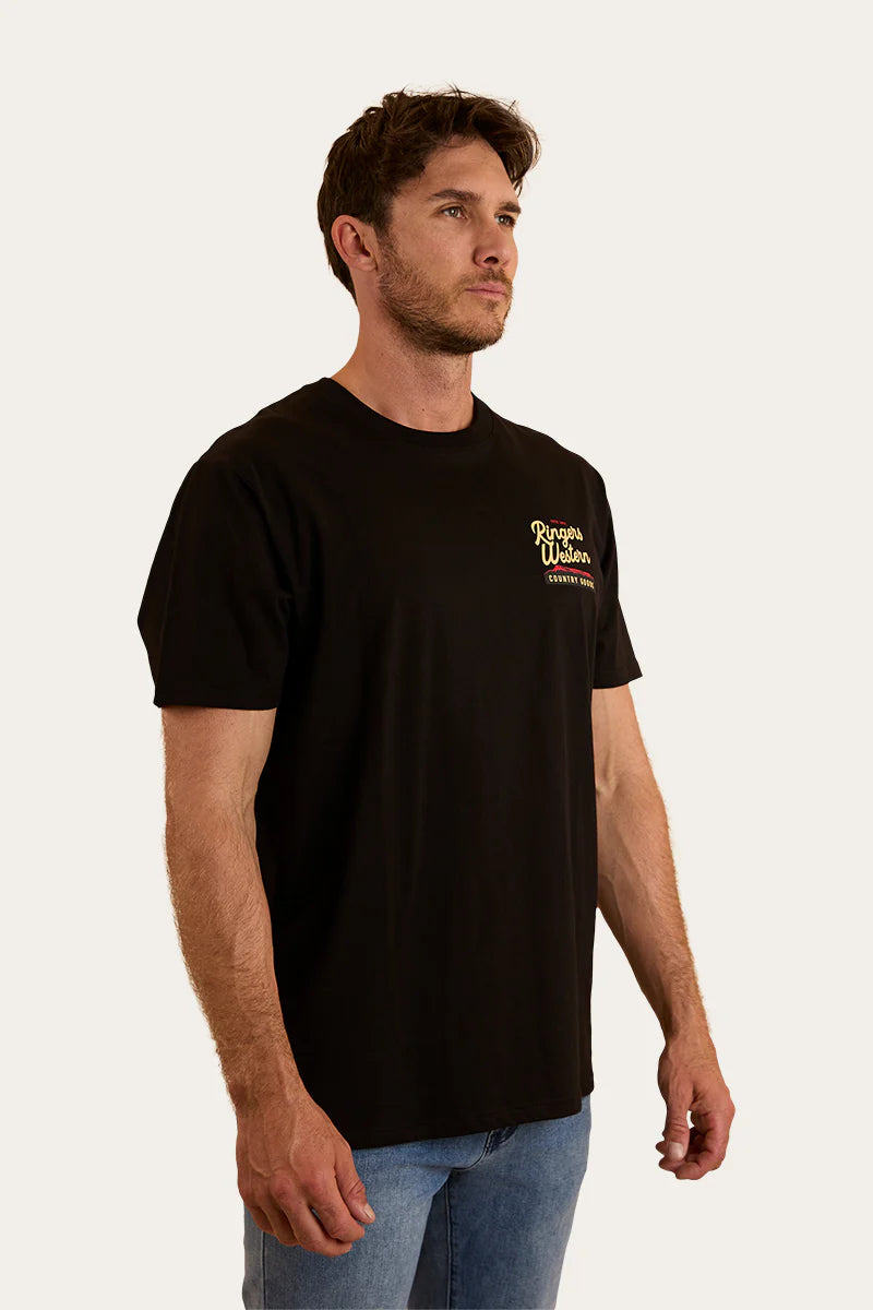 Ringers Western Mens Country Goods Loose Fit T-Shirt - Black