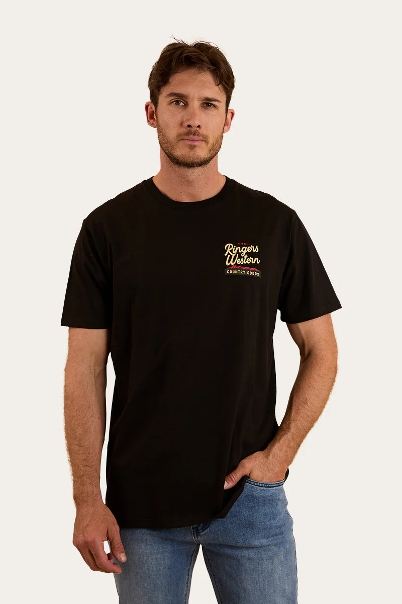 Ringers Western Mens Country Goods Loose Fit T-Shirt - Black