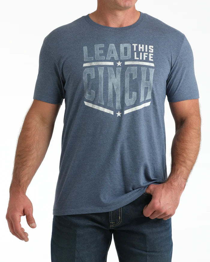 Cinch Men's Graphic Tee - Blue
