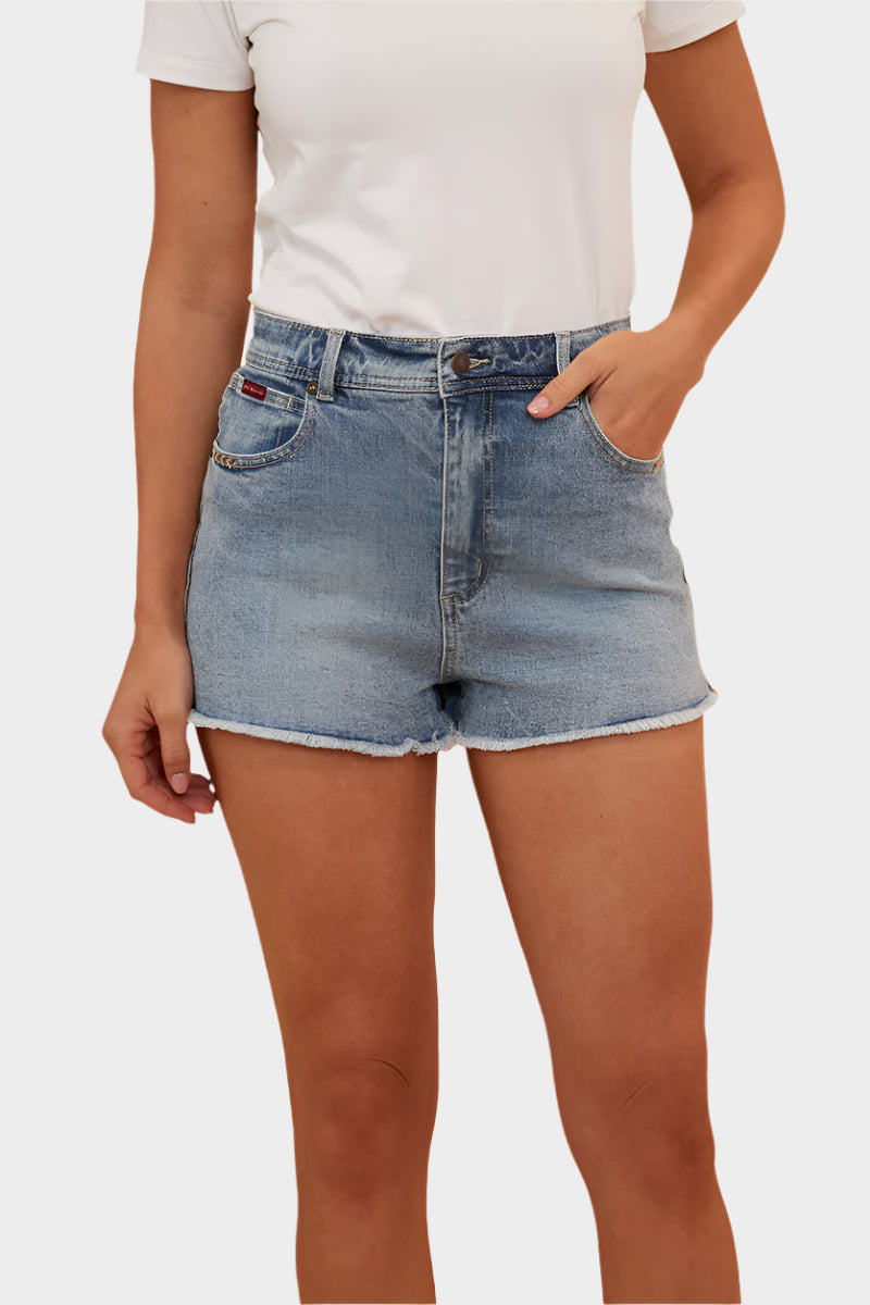 Ringers Western Gracie Women's Denim Short - Light Wash Blue
