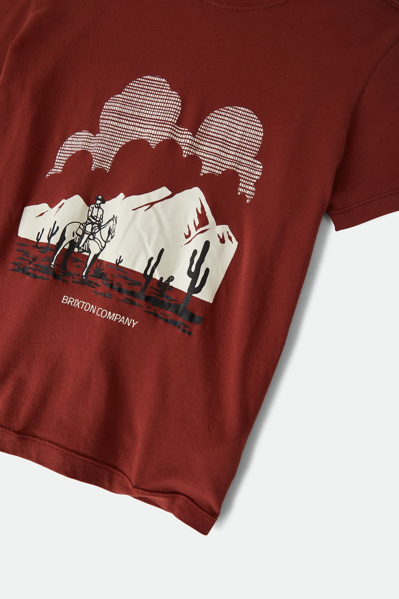 Brixton Women's Great Springs Slim Crew T-Shirt - Dark Brick