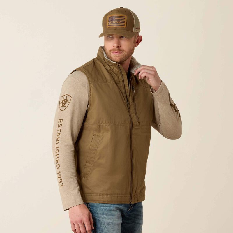 Ariat Men's Grizzly Canvas Vest - Cub