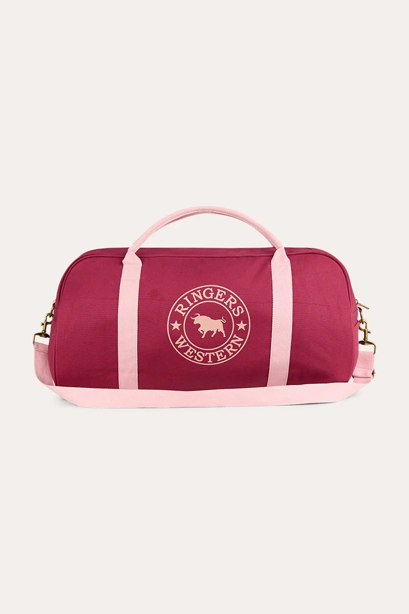 Ringers Western Gundagai Duffle Bag - Plum / Light  Pink
