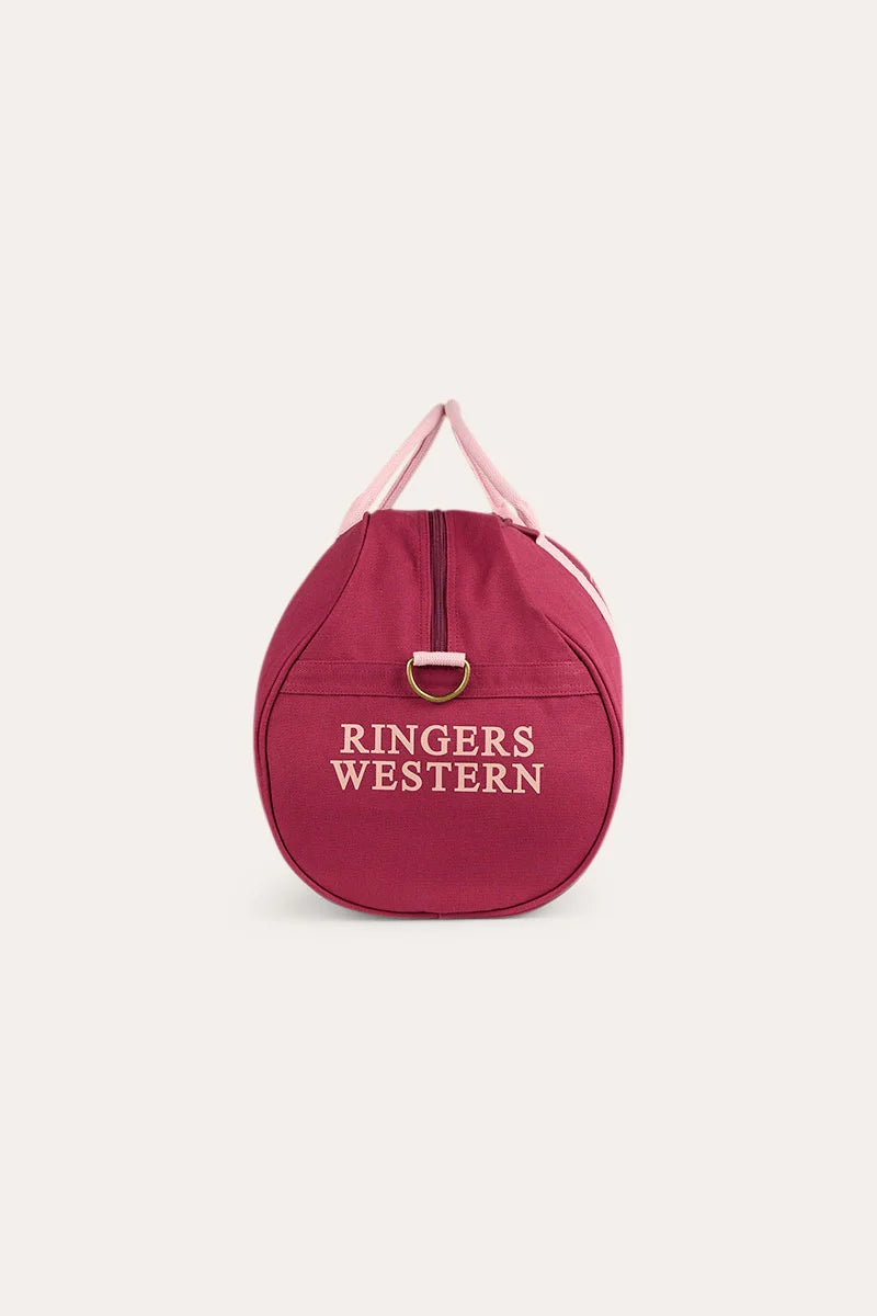 Ringers Western Gundagai Duffle Bag - Plum / Light  Pink