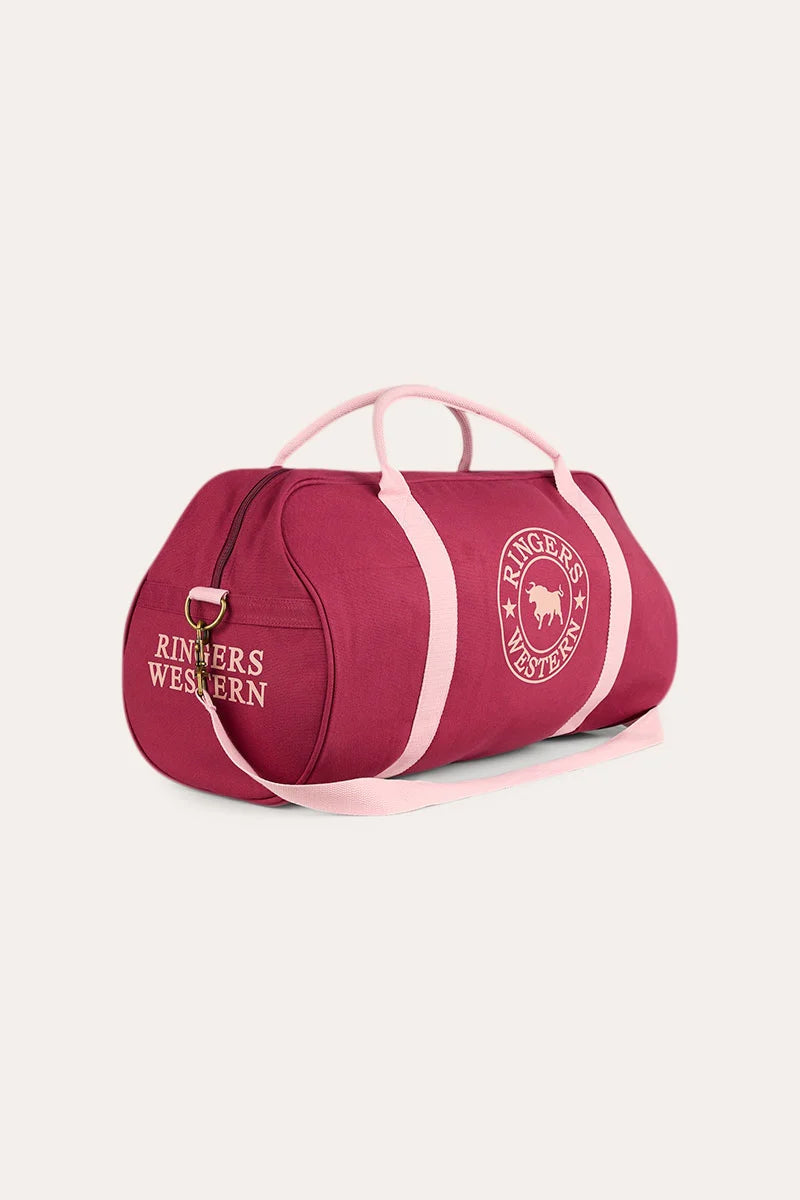 Ringers Western Gundagai Duffle Bag - Plum / Light  Pink