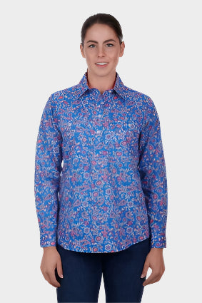 HARDSLOG WOMENS LUISA 1/2 PLACKET L/S WORK SHIRT