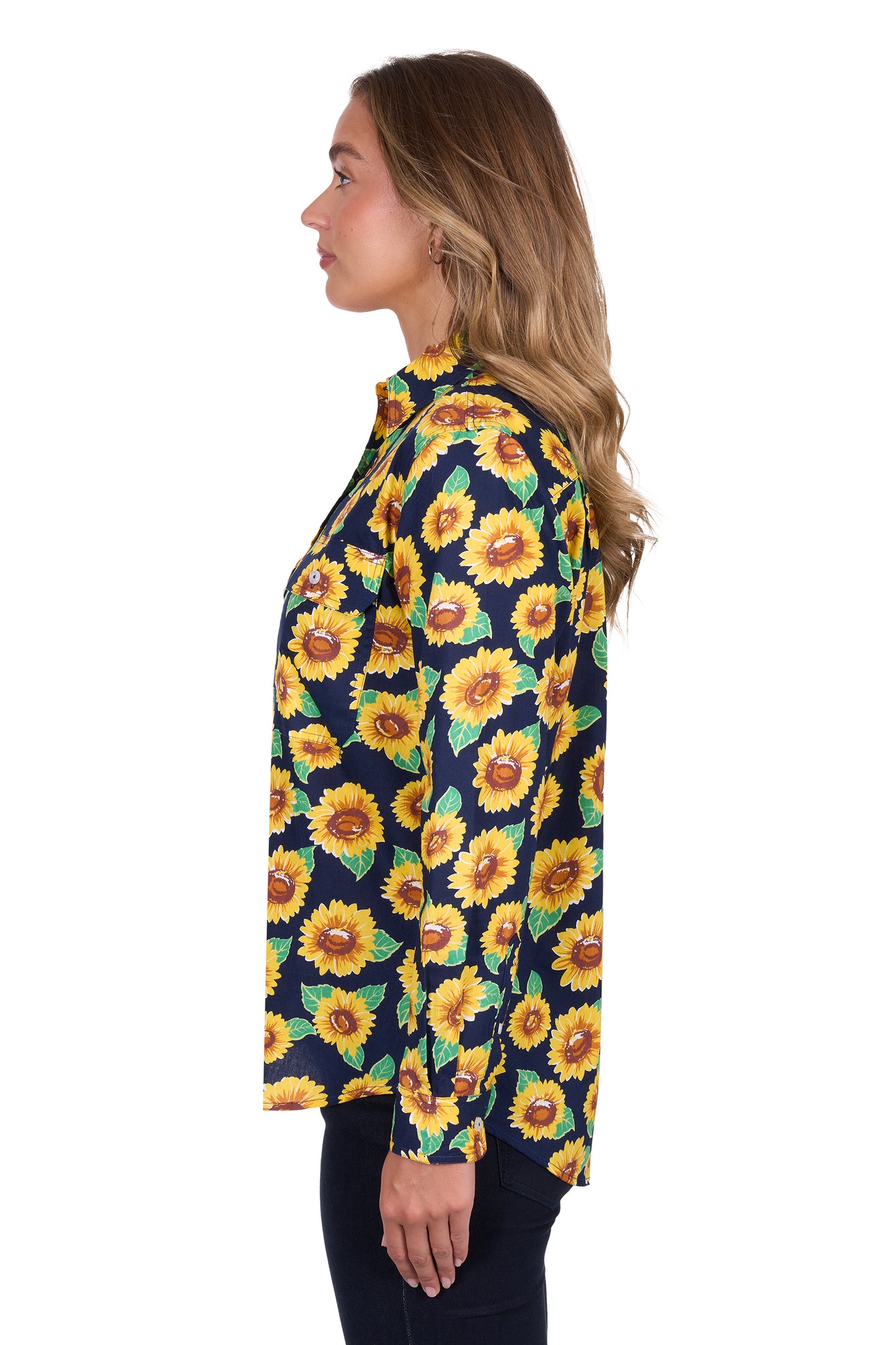 Hard Slog Women's Ally 1/2 Plkt Ls Shirt - Multi