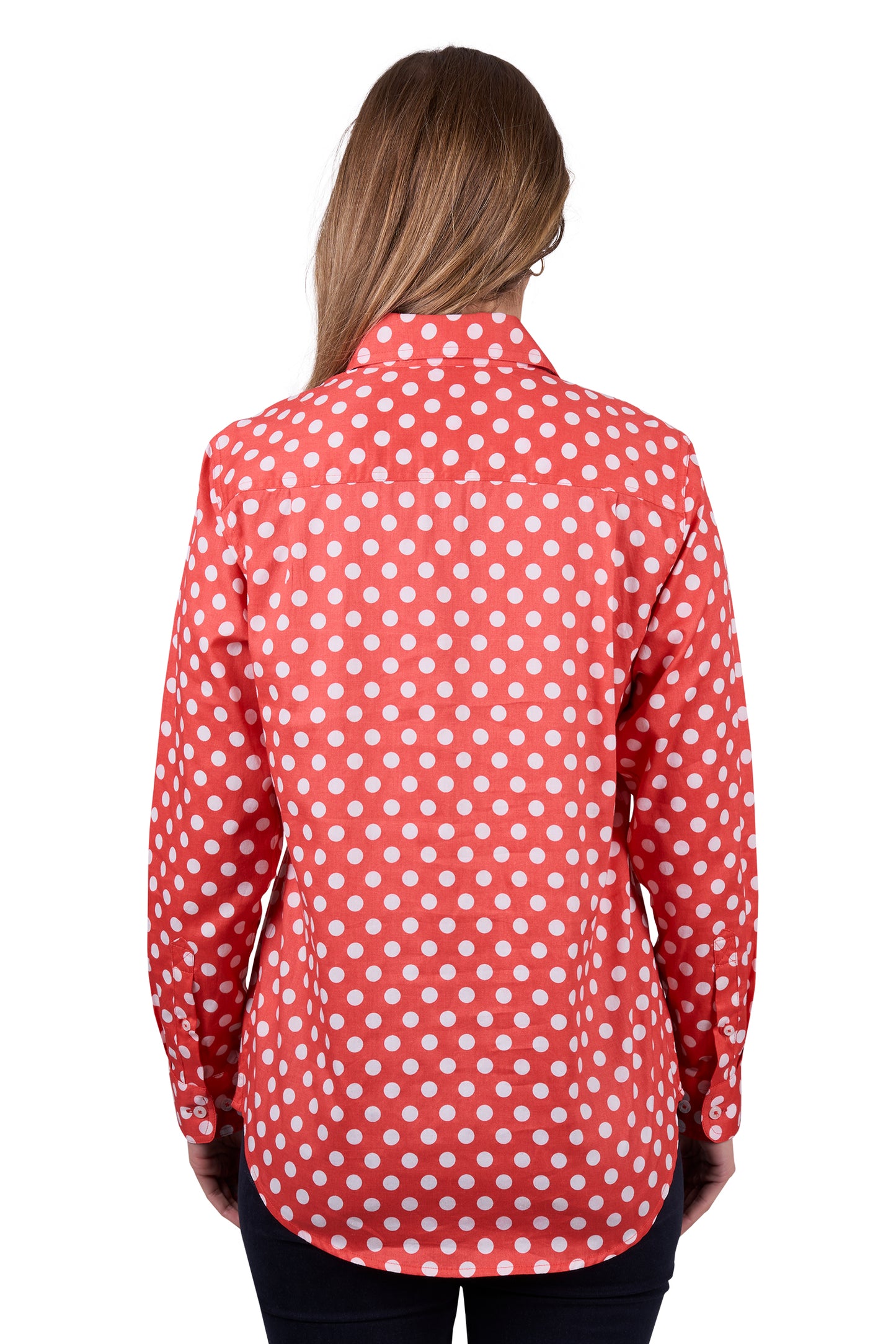 Hard Slog Kids Jaz 1/2 Plkt LS Shirt - Coral