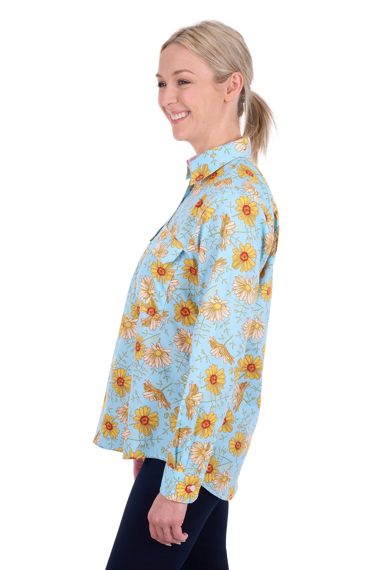 Hard Slog Women’s Sunday Half Placket Long Sleeve Shirt