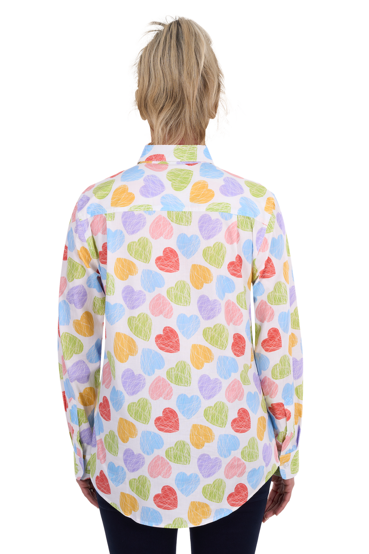Hard Slog Women’s Polly Half Placket Long Sleeve Shirt - Multi