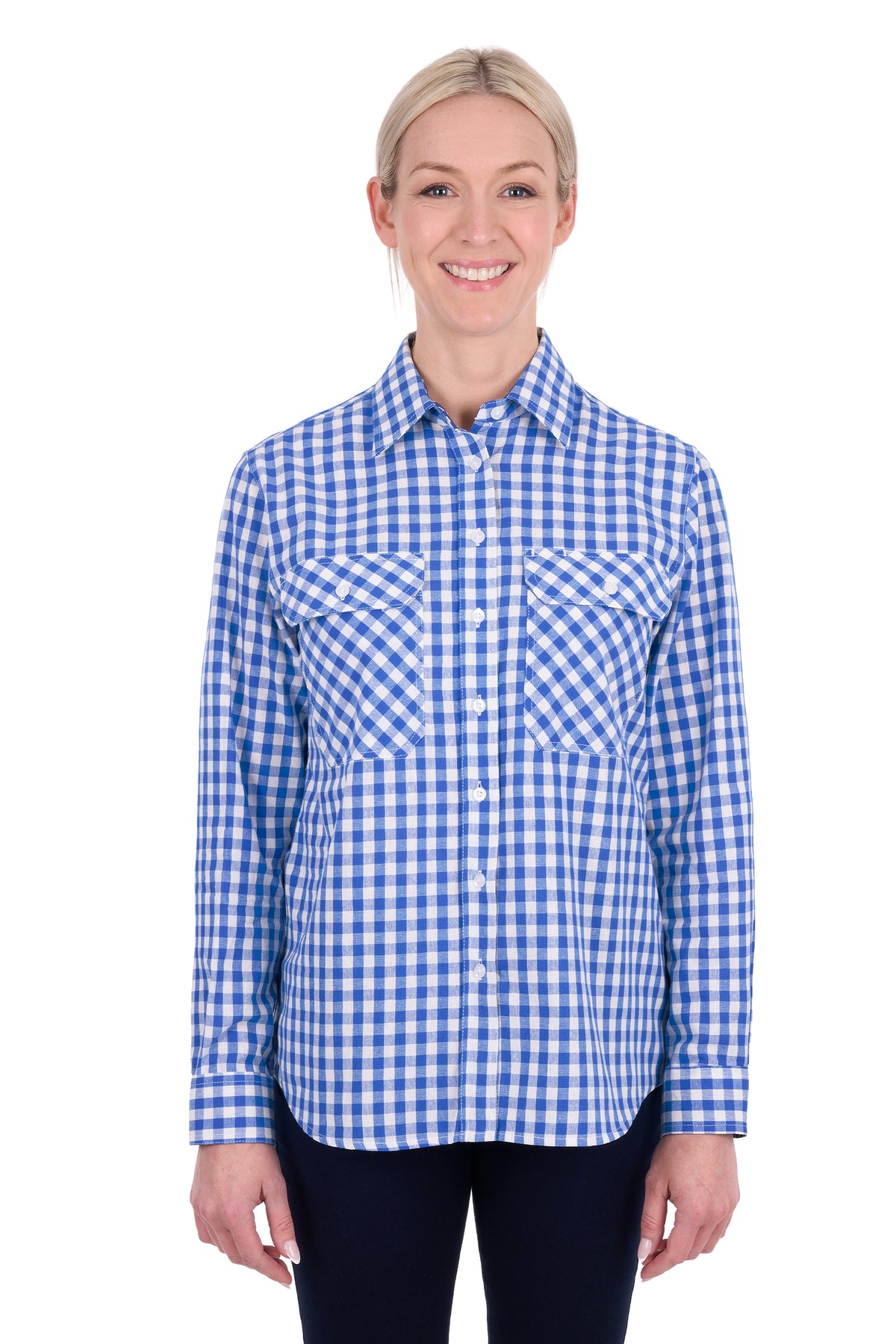 Hard Slog Women’s Rowe Long-Sleeve Shirt – Blue