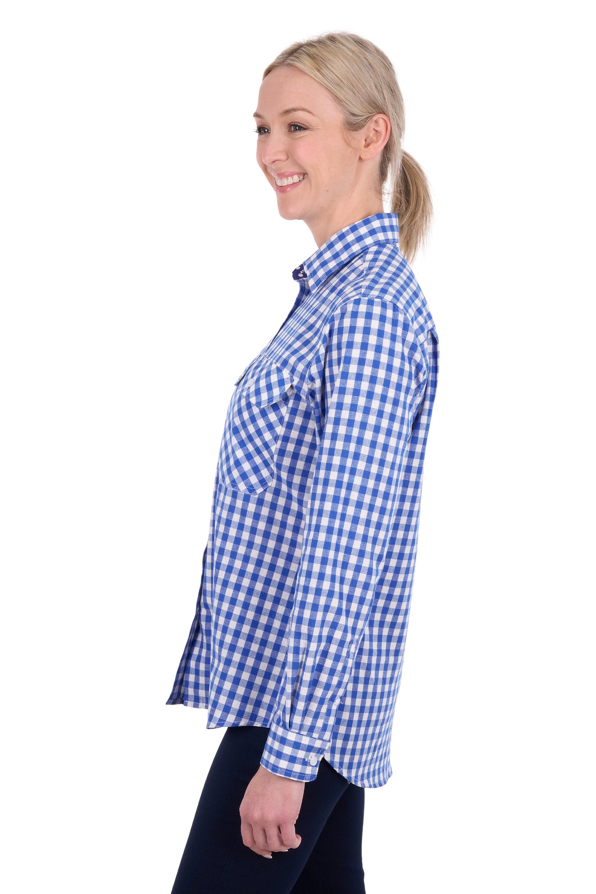 Hard Slog Women’s Rowe Long-Sleeve Shirt – Blue