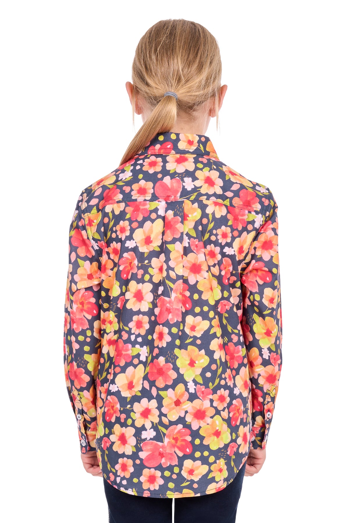 Hard Slog Kids’ Shanni Half-Placket Long Sleeve Shirt – Multi