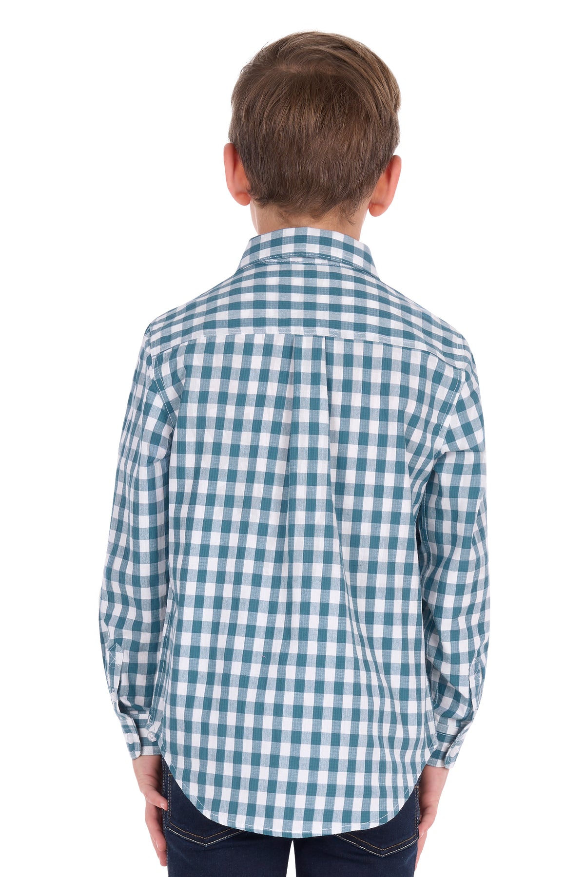 Hard Slog Kids’ River Half-Placket Long Sleeve Shirt – Teal