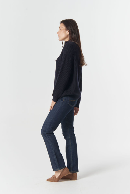 Goondiwindi Cotton Jillaroo ½ Zip Merino Cotton Jumper - Navy