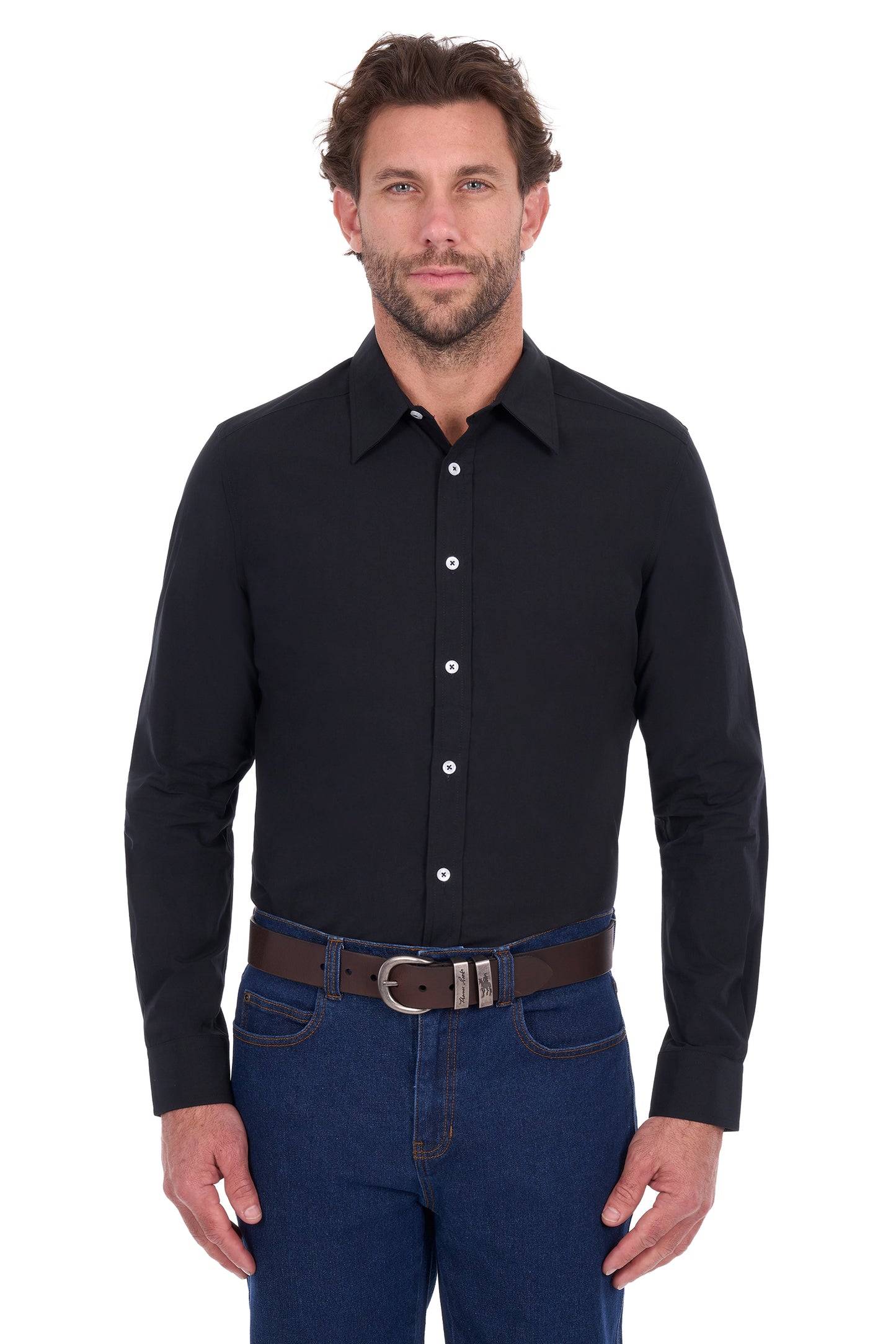 Hard Slog Men's Harper Long Sleeve Shirt – Black