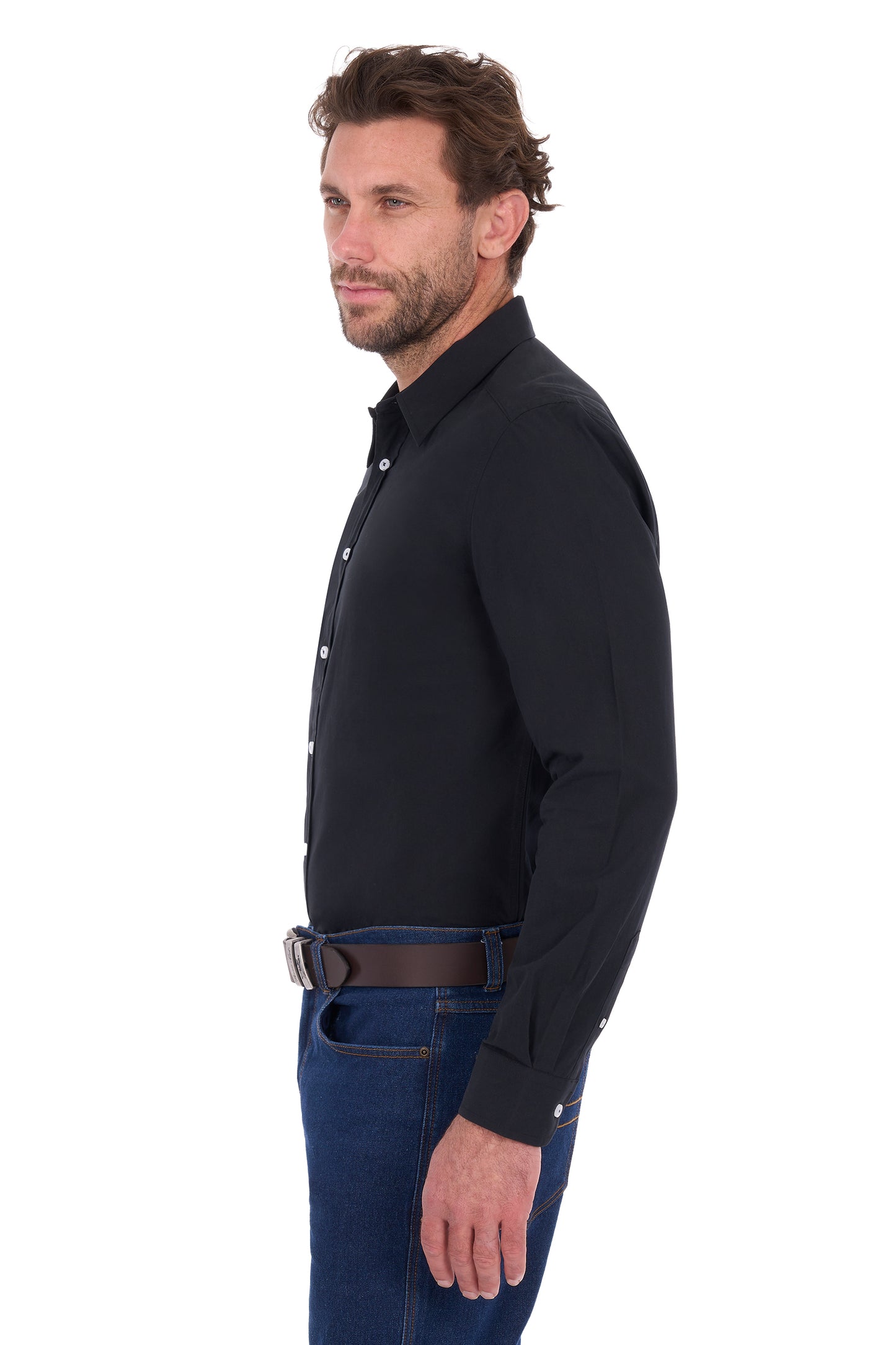 Hard Slog Men's Harper Long Sleeve Shirt – Black